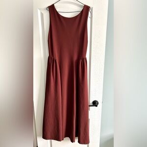 Dynamite Iris Flared Ponte Maxi Dress